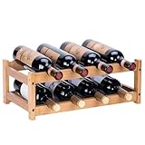 YunNasi Weinregal, Klein Flaschenregal Lagerung Halter, Natürliche...