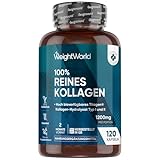 Kollagen Kapseln - 1200mg reines Marine Collagen Typ I und III - Hydrolysierte...