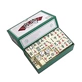 XPJBKC Mini Mahjong, tragbares traditionelles chinesisches Brettspiel mit 144...