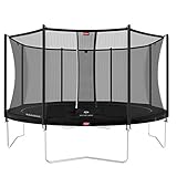 BERG Favorit Trampoline Regular 430 cm schwarz + Safety Net Comfort | Premium...