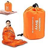 Notfall Schlafsack, Survival Biwaksack Ultraleicht, Erste Hilfe Rettungsdecken...