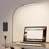 Aisutha Schreibtischlampe Klemmbar, Schreibtischlampe Led mit Stecker, 3 Farben,...