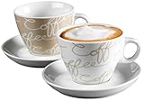 Ritzenhoff & Breker Cappuccino-Set Cornello Creme, 4-teilig