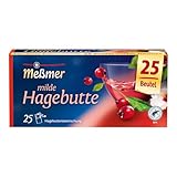 Meßmer Milde Hagebutte | 25 Teebeutel | Vegan | Glutenfrei | Laktosefrei, 75g