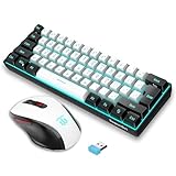 Snpurdiri 60% Prozent Tastatur Maus Set Kabellos, Wireless Gaming Combo,...