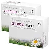 Cetirizin-ADGC - 2x 100 Stück - Allergie-Tablette mit schneller und...