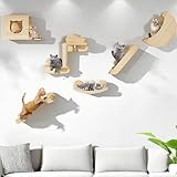 YITAHOME Katzenkletterwand Set aus Holz, 7-teiliges stabiles Katzenmöbel mit...