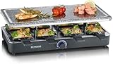 SEVERIN RG 2372 Raclette-Partygrill mit Naturgrillstein, 1300, Kunststoff,...