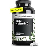 MSM 2000mg + natürliches Vitamin C – 365 Tabletten statt Kapseln –...