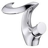 Wasserhahn Bad Wasserfall Chrom Waschtischarmatur Mischbatterie Waschbecken...