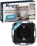 Kopp Paris Schutzkontakt-Steckdose, 1-fach, mit Berührungsschutz, 16A, 250V~,...