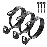Cable Matters 3er-Pack 90 Grad rechter Winkel SATA III 45 cm Sata Kabel 6gb/s...