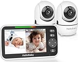 HelloBaby Babyphone mit 2 Kameras, Kein WLAN, 5' Geteilter Bildschirm,...