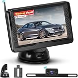 Hikity Kabellose Digitale Rückfahrkamera Set, 5 Zoll Monitor IP69 Wasserdichter...
