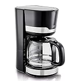 KHG Kaffeemaschine KA-129 SE2 Single aus Edelstahl/Kunststoff in schwarz,...