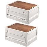 RMAN 2er Set Campingbox 38L Aufbewahrungsbox mit Deckel Picknickkorb...