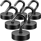 Neosmuk Magnethaken Schwarz,18kg Magnet Haken Extra Stark für Spind...