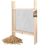 KOTARBAU® Durchwurfsieb 2x2 mm Holz Stahl Gartensieb Erde Kompostsieb...