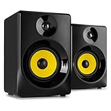 VONYX SMN40B - Studio Boxen, DJ Lautsprecher, 100W Studio Monitor Boxen Aktiv,...