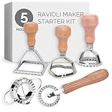 Ravioli Ausstecher Set mit Teigtaschenformer und Teigrädchen - aus hochwertigem...