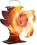 Signstek Ofenventilator Kaminventilator Öfen ohne Strom für Kamin Kaminöfen,...