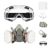 GLOSKIN Atemschutzmaske, Staubmaske Mit Filter, Austauschbare Gasmaske und Kann...