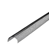 INEFA Laubschutzgitter Dachrinnen Laubschutz, PVC 68mm, 2m, Schwarz Laubfang...