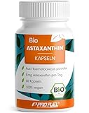 BIO Astaxanthin-Kapseln 60x - Astaxanthin hochdosiert & bio - 8 mg Astaxanthin...