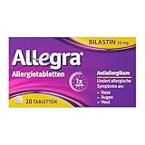 Allegra Allergie Tabletten | 20 Stk | Antiallergikum | Wirkstoff Bilastin |...
