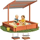 Spielwerk® Sandkasten Max Sonnendach 140x140x120cm imprägniertes Holz...