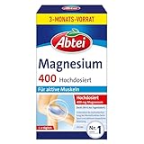 Abtei Magnesium 400 - Magnesiumtabletten zur Unterstützung der gesunden...