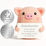 Tixlux Pocket Hug Glücksschweinchen, Kreative Strickwolle Minischwein Puppe und...