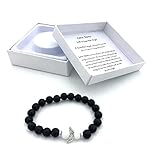 Handgefertigtes Lava Stein Armband mit Schutzengel in Geschenkbox | Glück Liebe...