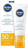 NIVEA SUN UV Gesicht Sensitiv Sonnenschutz LSF 50+ (50 ml), Gesichtscreme mit...