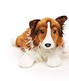 Uni-Toys - 'Maple' - Langhaarcollie, liegend - Gesicht weiß-braun - 41 cm...