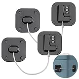 2Stück Kühlschrank Schloss mit Code Ohne Bohren, Selbstklebend Schubladen...