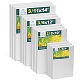Leinwand zum Bemalen, 12 Stück Leinwand Set, Keilrahmen Leinwänd, Leinwände...