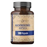 Nachtkerzenöl Kapseln - 180 Kapseln Hochdosiert 2000mg pro Tagesdosierung - Mit...