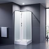 Duschmeister Komplettdusche Fertigdusche Astoria 80 cm, 195 cm hoch Duschkabine...