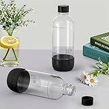 SunnyOcean 1 Liter Soda-Flaschen, 2er Set, BPA-frei, PET, wiederverwendbar, 2x...