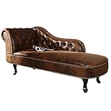 Invicta Interior Design Chesterfield Recamiere im Antik Look Couch Sofa Sessel...
