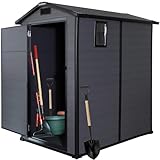 CCLIFE Gartenhaus Gerätehaus Geräteschuppen 3.2m³, Gartenhütte Kunststoff...