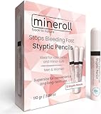 Mineroll Styptic Pencils Rasierzubehör (12 Stifte) Stoppt Blutungen schnell zum...