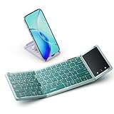 seenda Faltbare Bluetooth Tastatur mit Touchpad - Wiederaufladbare Kabellose...