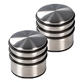 Oxid7® 2x Türstopper Edelstahl matt gebürstet ⌀ 8,7cm, Höhe: 8cm |...