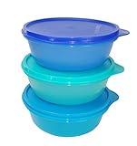 TUPPERWARE Hit-Parade Kühlschrank dunkelblau+hellblau+ türkis Panorama 600ml...