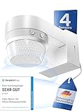 HUBER Motion 100 Infrarot Bewegungsmelder 360° mit 4 Sensoren und Fresnel-Linse...