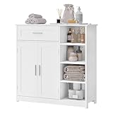EUGAD Badezimmerschrank, Badschrank schmal, Aufbewahrungsschrank mit 1...