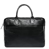 SID & VAIN große Laptoptasche schmal echt Leder - 15.4 Zoll Laptop...