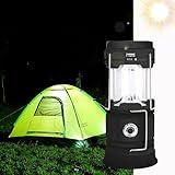 Campinglampe Camping Laternen, ZVO LED Solar Laterne, USB Wiederaufladbar...